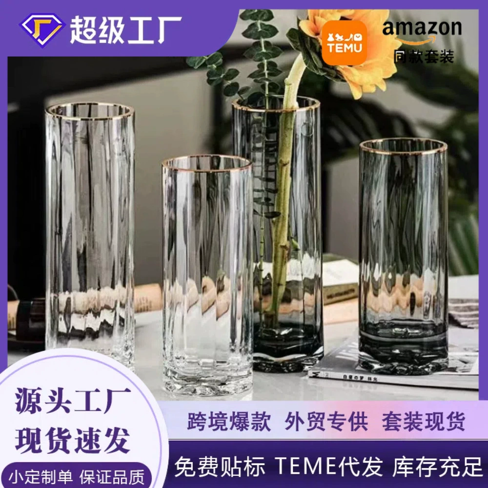 Скандинавский стиль ins красивый отель B & B винтажная стеклянная ваза оптом цветы Цветочная композиция Гидропонные аксессуары для дома