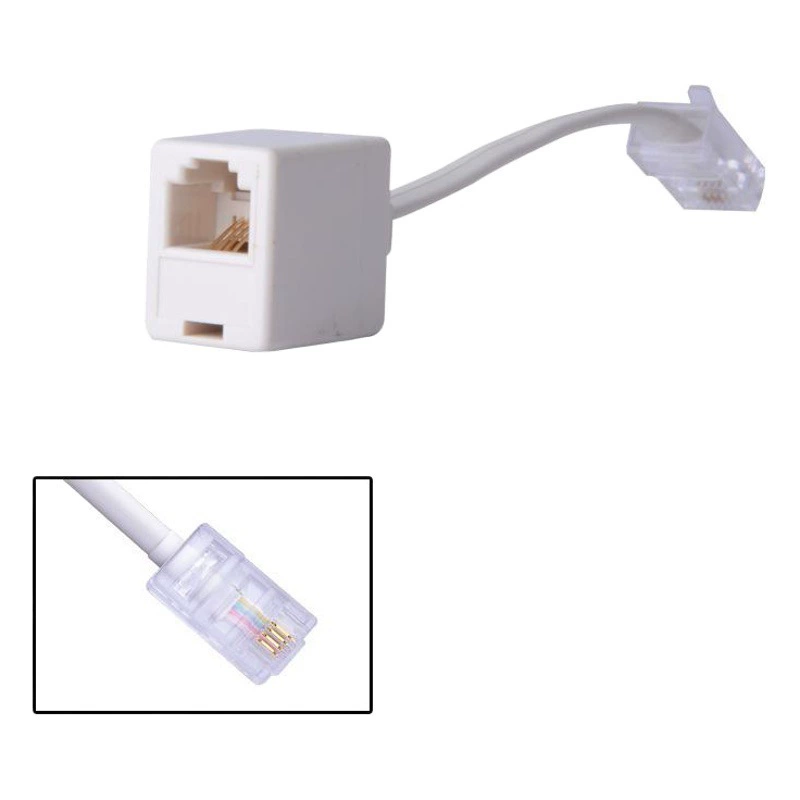 Сетевой кабель RJ45 к RJ11 к сети телефонной линии к телефону Телефонный адаптер с 8P8C на 6P4C
