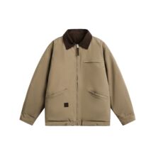 衣道古着2025冬季新款复古高级感双面穿巴恩风卡哈特撞色翻领棉服