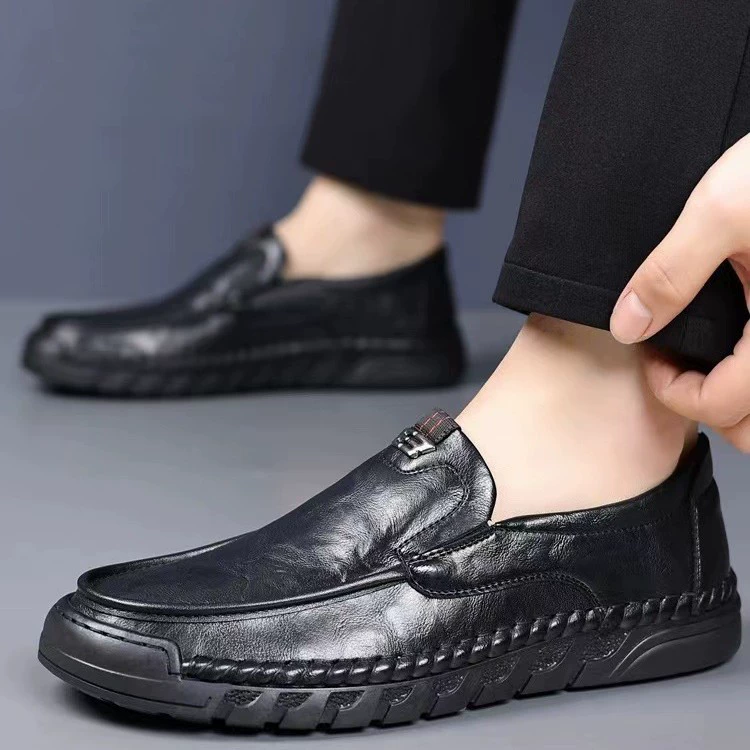 Весенние взрывные новые нескользящие мягкие ножные педали бизнес повседневная кожаная обувь для мужчин
