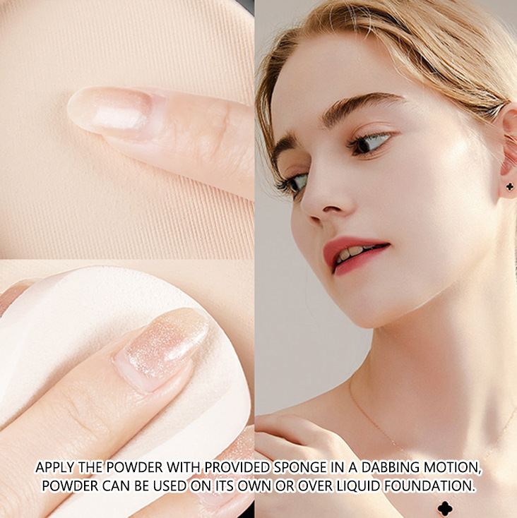 PAGE VINE seco y húmedo doble capa de polvo de impureza hidratante controlador de aceite impermeable a prueba de sudor maquillaje de color duradero