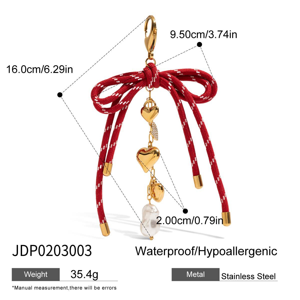 Wanxing Europa y América de alta gama bolso colgante diseño de nicho sentido titanio acero 18 quilates amor dorado fruta cadena colgante joyería de perlas