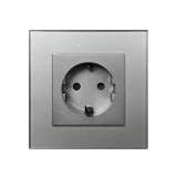 Розетка европейского стандарта серого цвета типа 86 F