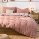 Muyin Xichuan Naked Sleeping Good Product Tianzhu Cotton Four-piece Set Striped Knitted Cotton 4-piece Set All Cotton Japanese-style Bed Cover Sheet