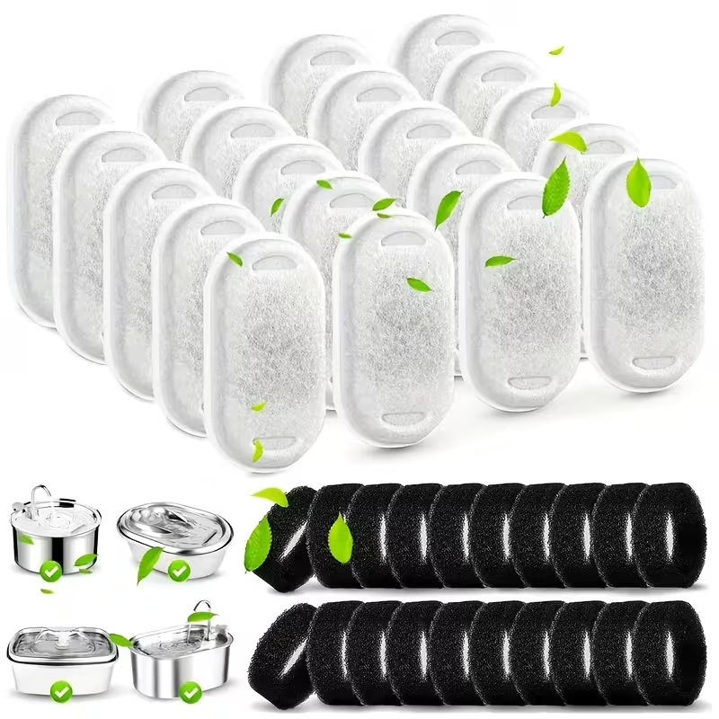 Amazon pet water dispenser filter cartridge, activated carbon filter, cat and dog water dispenser accessories, filter net, foreign trade wholesale