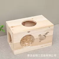 Деревянный домик для животных из массива 28×17×17 см для кролика, морской свинки, шиншиллы