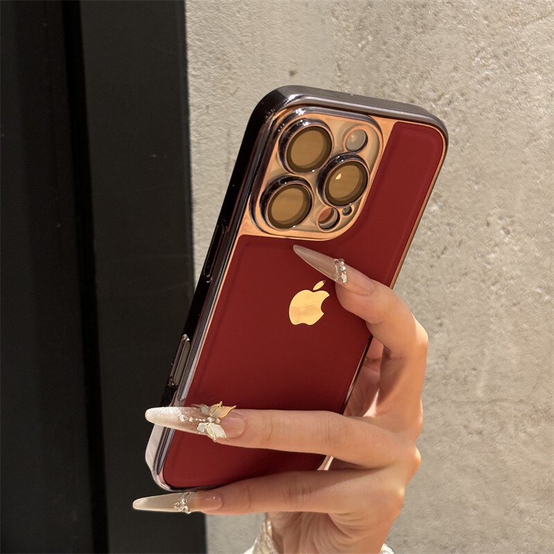 高级感全包素皮纹适用iPhone17/手机壳17pro纯色16磨砂15镜头膜|undefined
