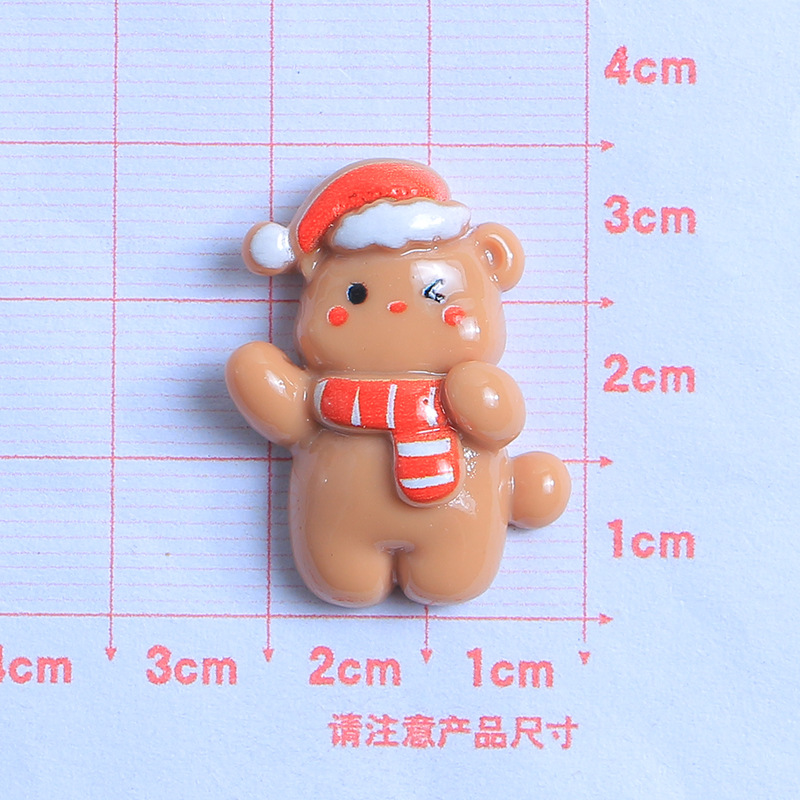 Santa Claus dibujos animados DIY crema pegamento resina accesorios epoxi teléfono caso tocado horquilla hebilla del zapato material de la joyería image 31