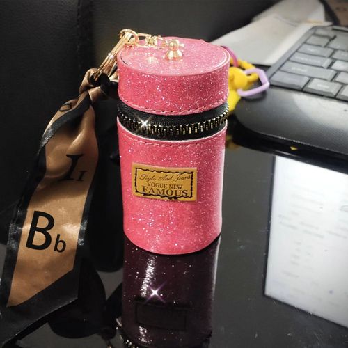 2024 New Style Lipstick-Shaped Charm for Clutch Bags – Portable Mini Coin Purse Pendant, Luxurious & High-End Accessory