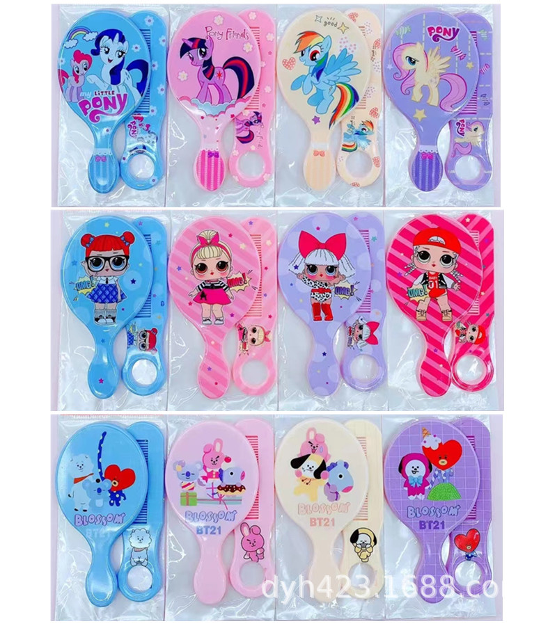 卡通儿童时尚两件套 镜子+梳子 T06 全系列图 展3.jp