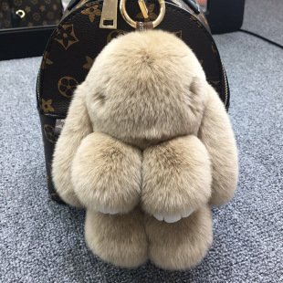 Genuine Deadwear Rabbit Fur Bunny Accessories Bag Bag Super Cute Plush Rabbit Pendant Car Keychain