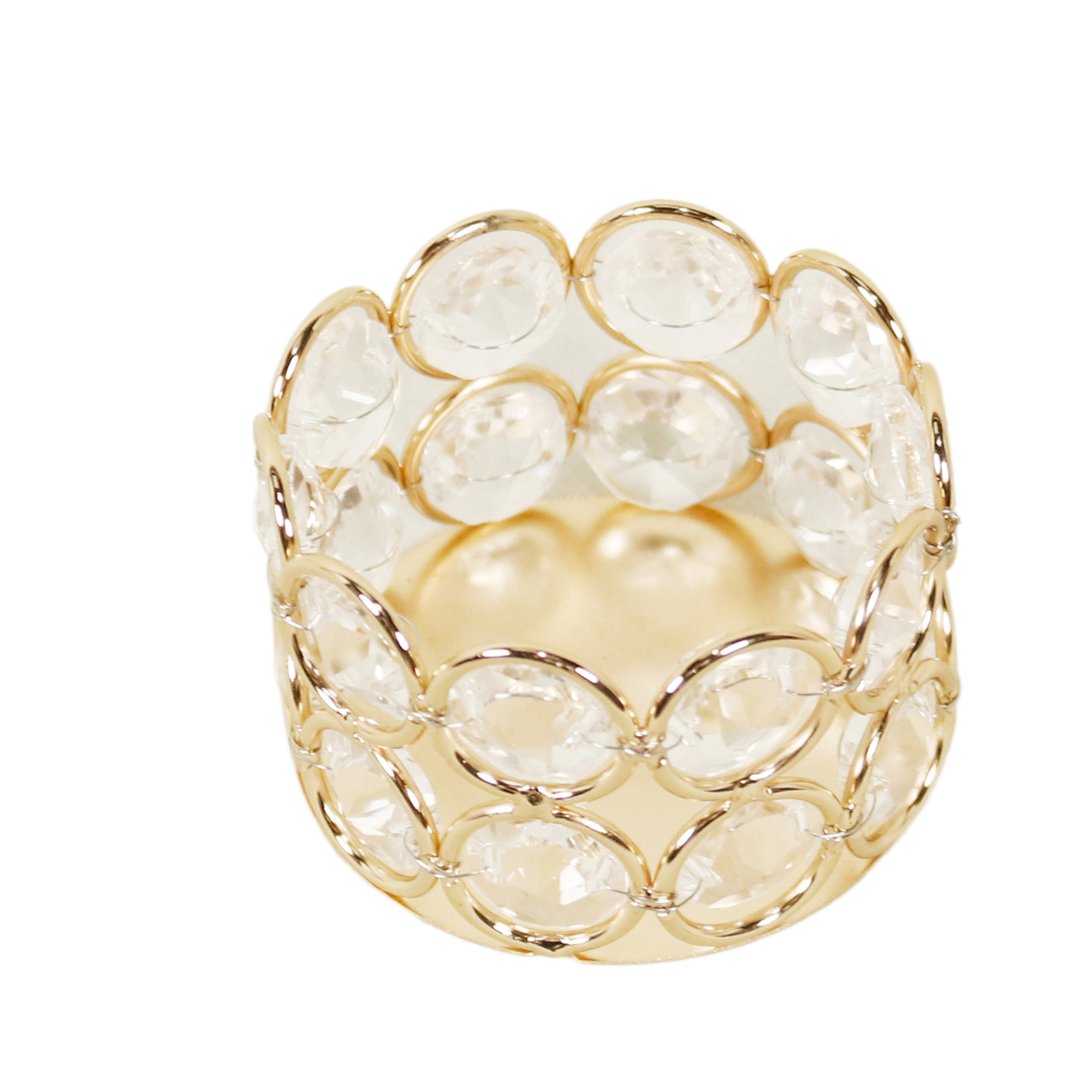 Candelaria de metal hecha a mano estilo europeo cera de cristal sala de bodas creativo hierro forjado vela cena taza de vela