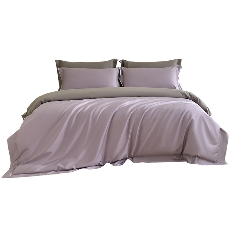 Duvet Cover Set With Fitted Sheet Cotton Bedding Four Piece Set_voghion.com