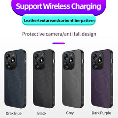 INFINIX HOT60PRO+ 携帯電話ケースに適した新しいカーボンファイバーパターン POVA 7ultra 磁気吸引ケース