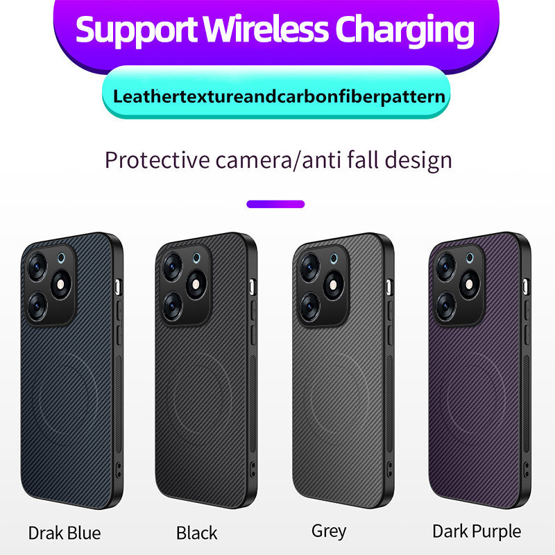 INFINIX HOT60PRO+ 携帯電話ケースに適した新しいカーボンファイバーパターン POVA 7ultra 磁気吸引ケース|undefined