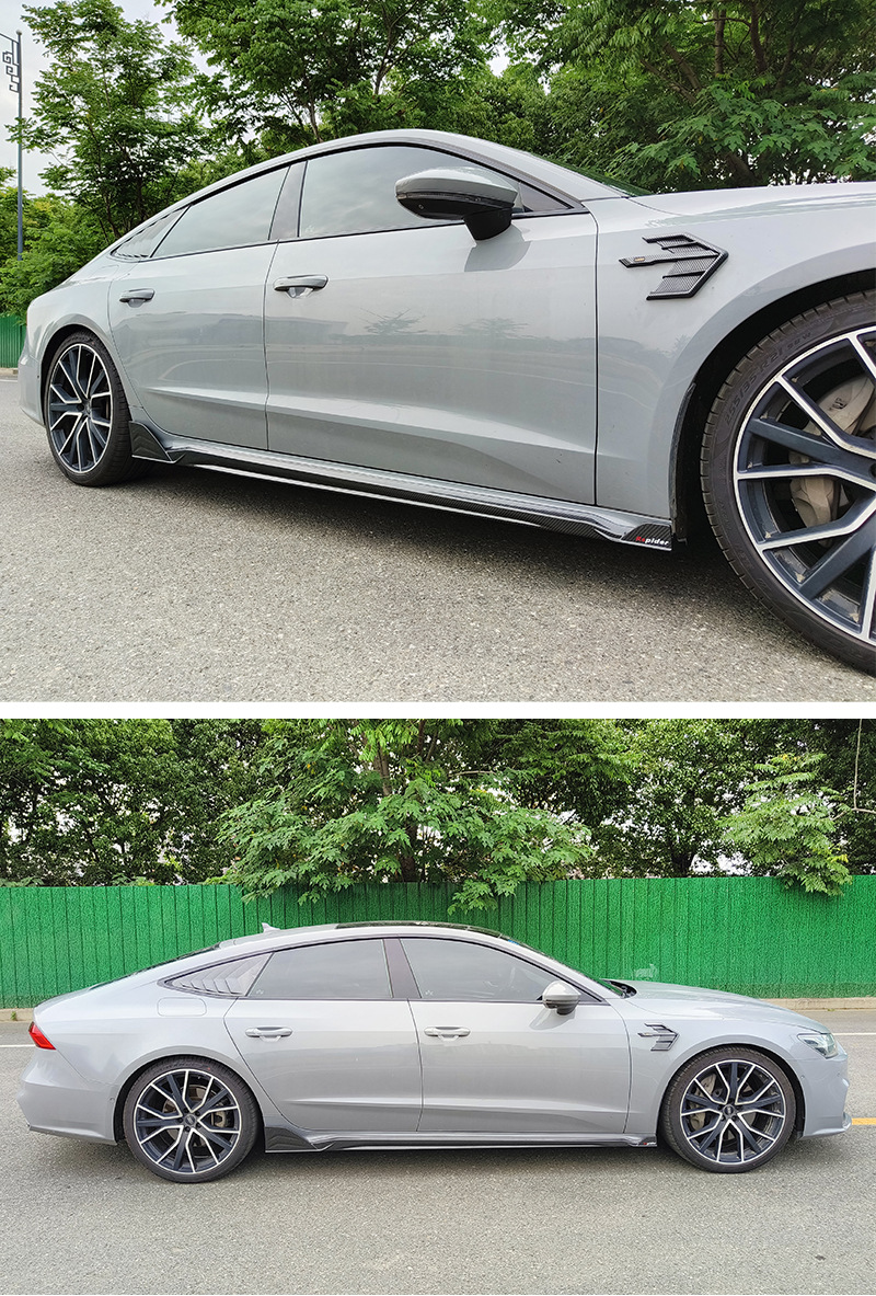 09-24 A7 modified RS7 large surround upgrade S7 front and rear bumper side skirt tail lip tremella for Audi A7 wholesale