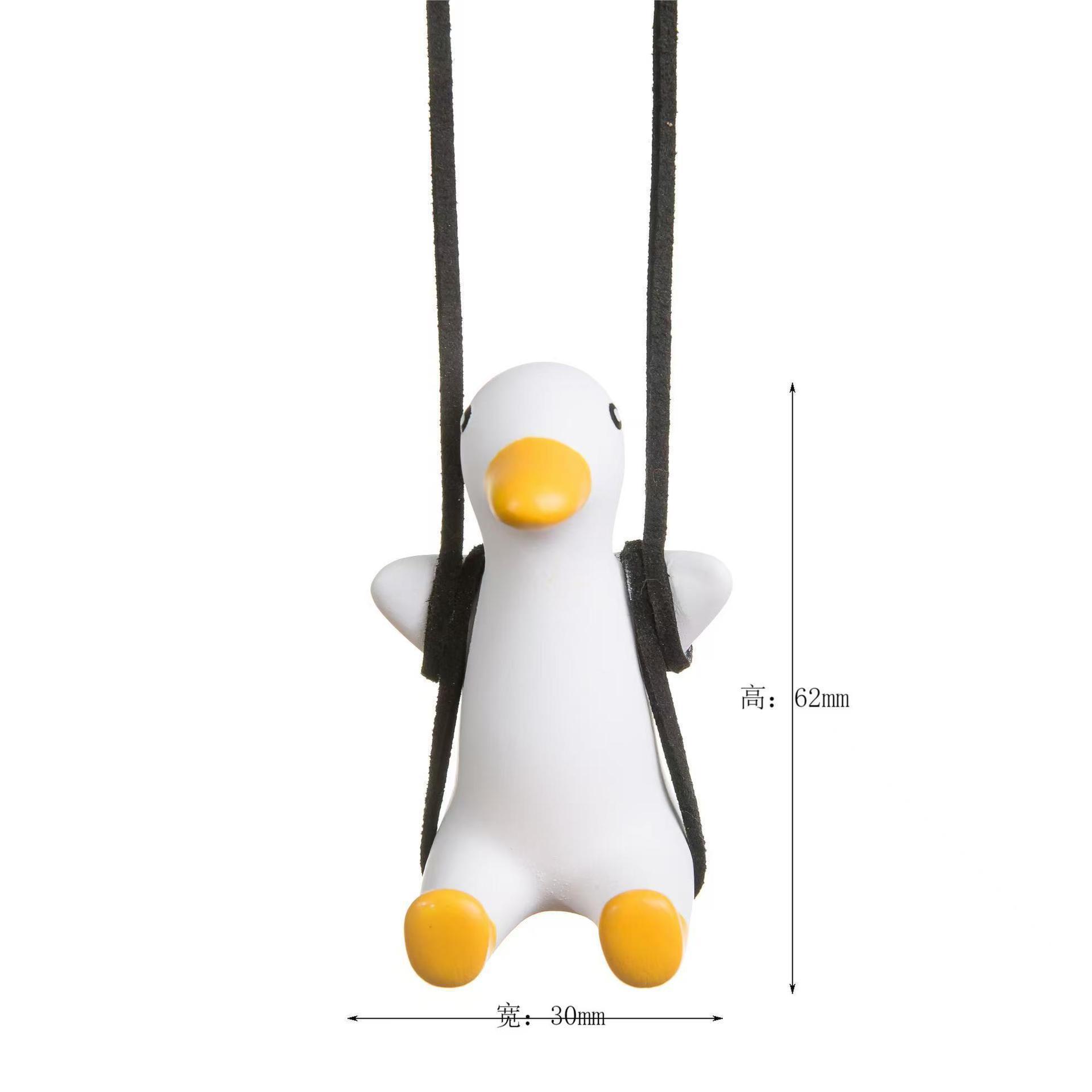 Cross-Border Swing Duck Internet Celebrity Duck Car Interior Rearview Mirror Hanging Ornament Car Decoration Automotive Supplies Crafts