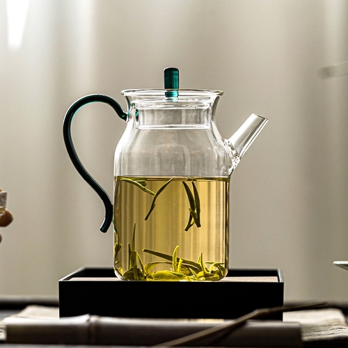 Imitation Song Dynasty high borosilicate glass teapot, high temperature resistant green tea small teapot, open fire electric ceramic stove, home office tea set