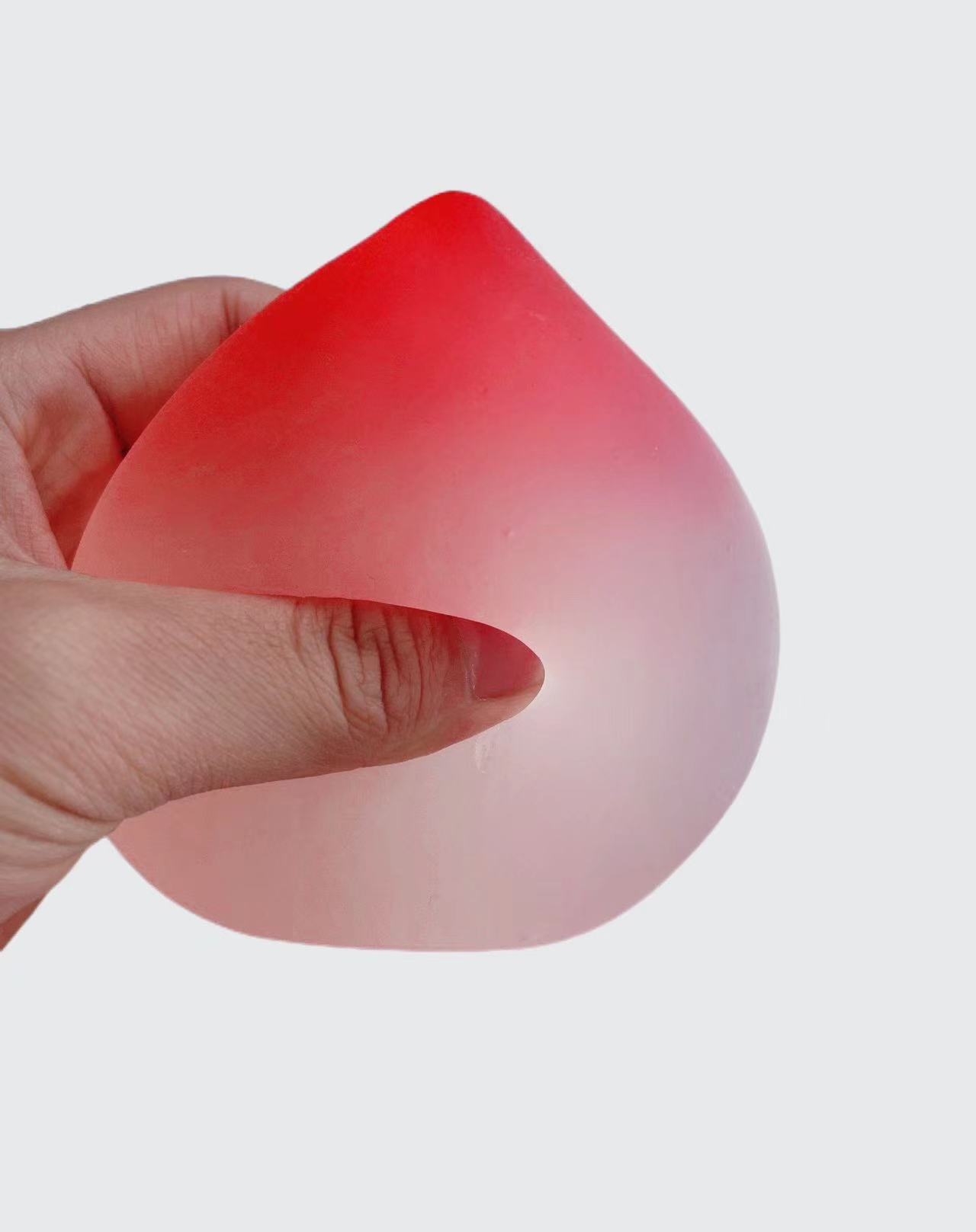 Transparent Peach Aircraft Cup TPE Male Masturbator with Decompression Mimi Ball — detail image 3