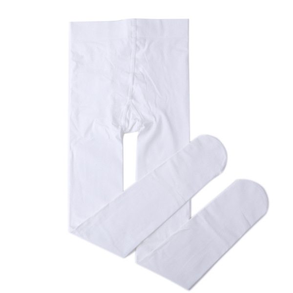 Children's thin dancing white base tights