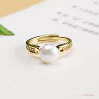 Aiyu натуральное пресноводное жемчужное кольцо с полым кольцом ювелирных изделий в прямом эфире оптом AY2090807