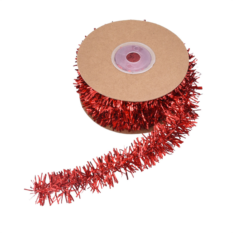 Navidad clásica decoración de árbol de Navidad colgante cinta de lana fiesta de cumpleaños escena de boda tira tira