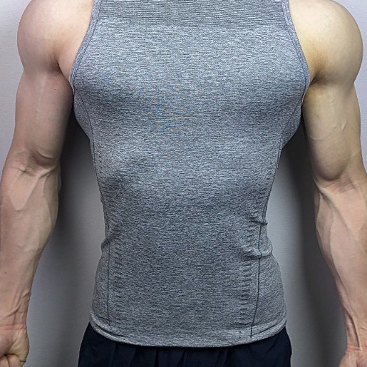 Trendy New Seamless Jacquard Sleeveless Men's Elastic Sports Vest for Running and Fitness Training