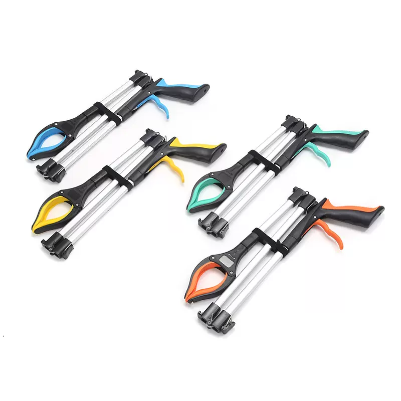 跨境可折叠垃圾夹加厚铝合金捡垃圾环卫夹取物夹孕妇不弯腰拾物器