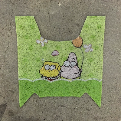 loop floor mat, NWT150, Electric vehicle foot mat - spongebob-honda-nwt150