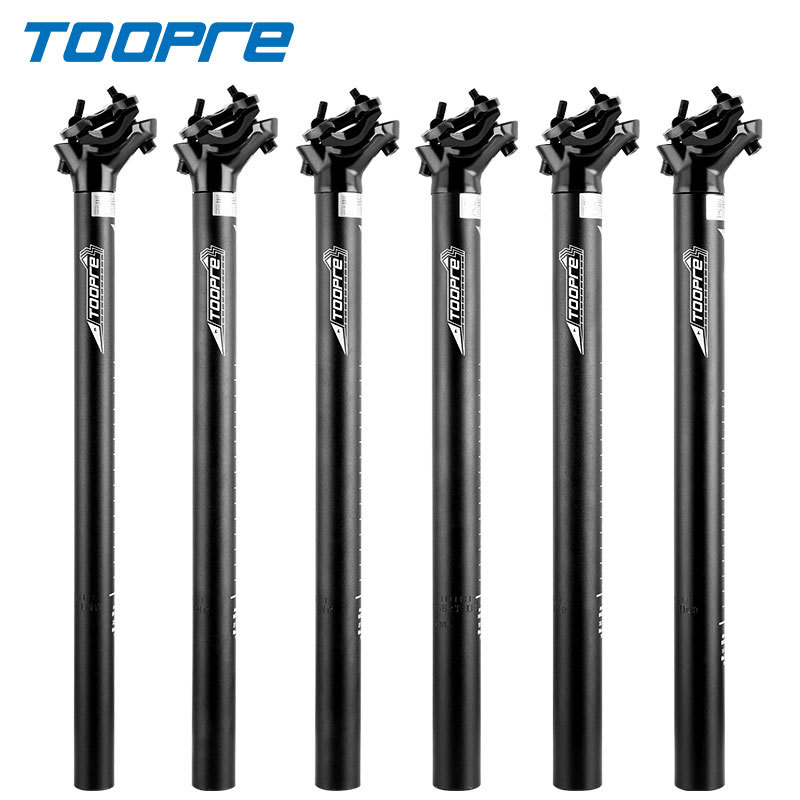 TOOPRE bicycle seat post mountain bike seat post 27.2 28.6 aluminum alloy extended double nail rear floating seat tube