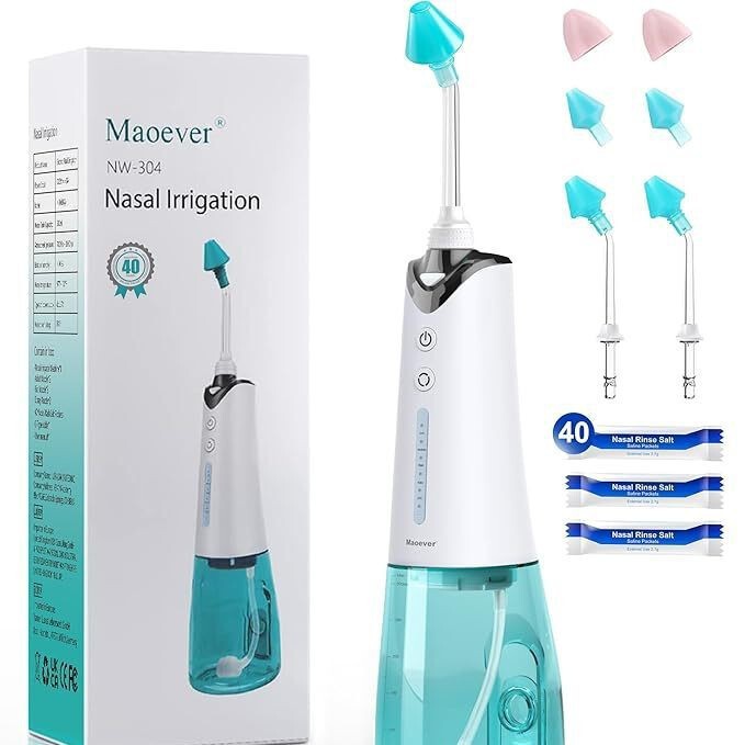 Cross-Border Nasal Washer High Frequency Pulse Three-Speed Adjustment Adult Electric Cleaner to Clean the Nasal Cavity Cordless Nasal Rinse Machine