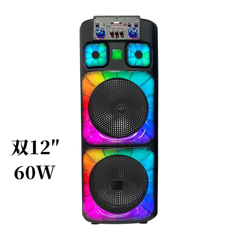 80W altavoces de alta potencia Bluetooth K 15 pulgadas luces de doble bufete de color cool subwoofer de sonido OEM exclusivo comercio exterior
