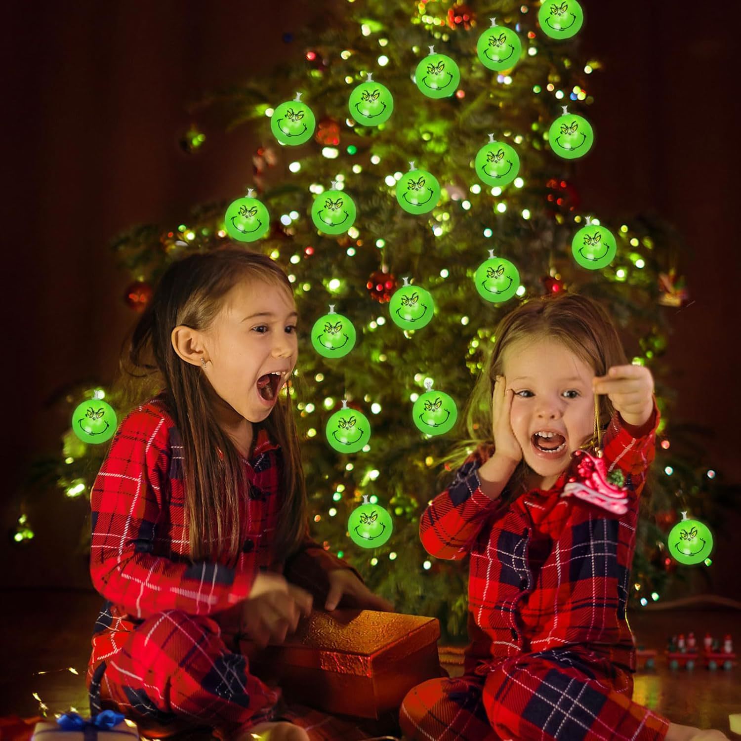 2024 nuevos productos LED Grinch Grinch string luces decorativas de animación interior luces de color de Navidad luces parpadeantes string