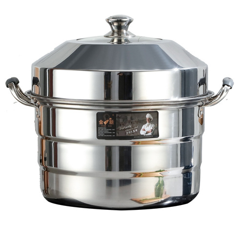 Large steamer extra large commercial large capacity three-layer stainless steel soup pot steaming steamed dumplings electric stove gas universal