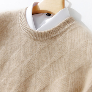 Autumn and Winter Thickened 100 Pure Wool Sweater Men's Half Turtleneck Sweater Men's Cashmere Sweater Loose plus size Knitted Base Shirt