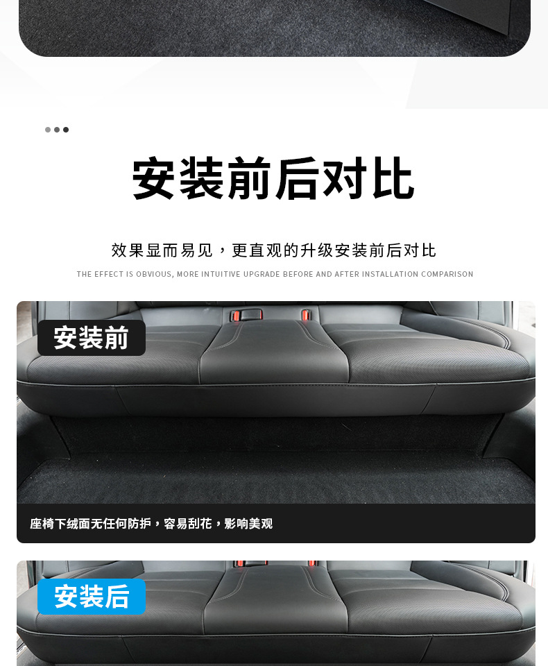 Suitable for Tesla's New Version of Model 3/Y Rear Seat Protective Pad Surrounded by Anti-Kick Tpe Model Anti-Kick Resistance