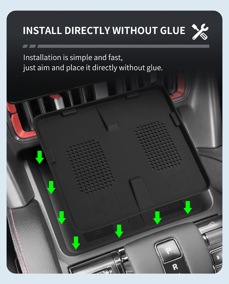 Suitable for 24 Byd Pickup Truck Shark Central Control Wireless Charging Silicone Anti-Slip Mat Car Special Modification Accessories