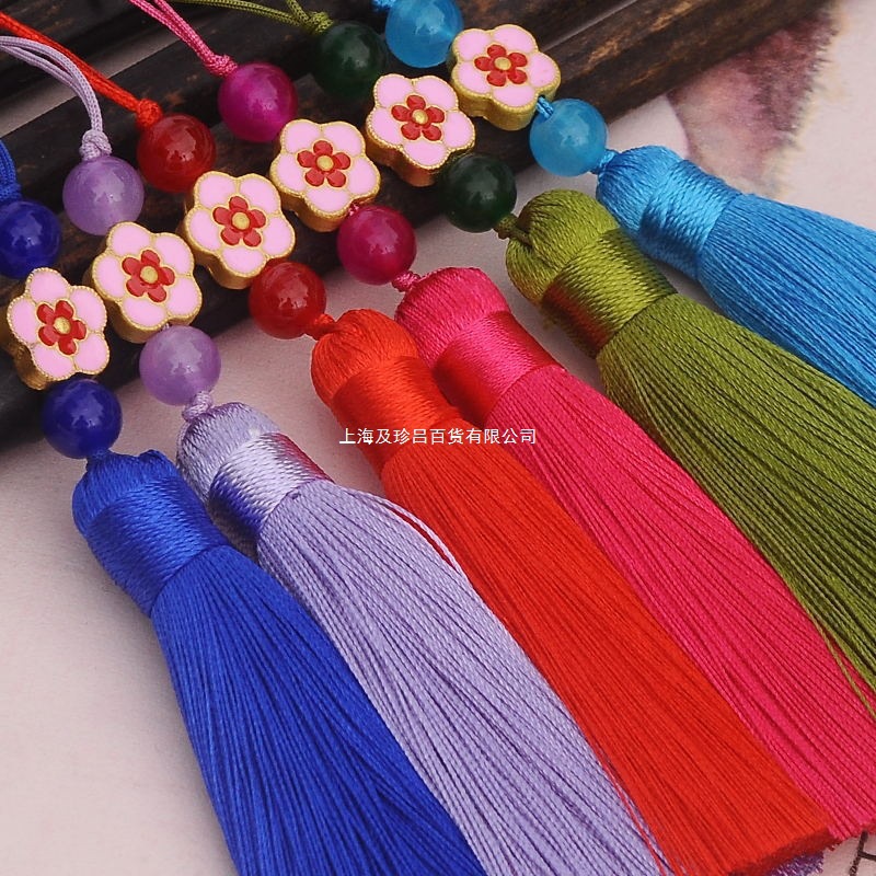 新款桃花木梳子流苏饰品挂饰 夏季汉服马面裙压襟diy手工吊穗配件