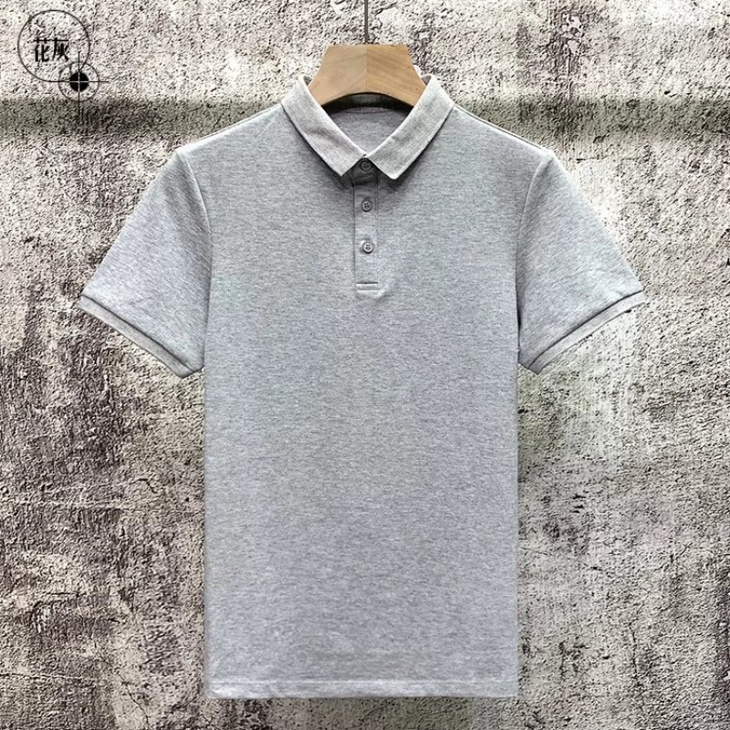 Camisa de Polo de manga corta de verano Camisa de Polo slim-Fit para hombre Camiseta de solapa de media manga de moda para hombre