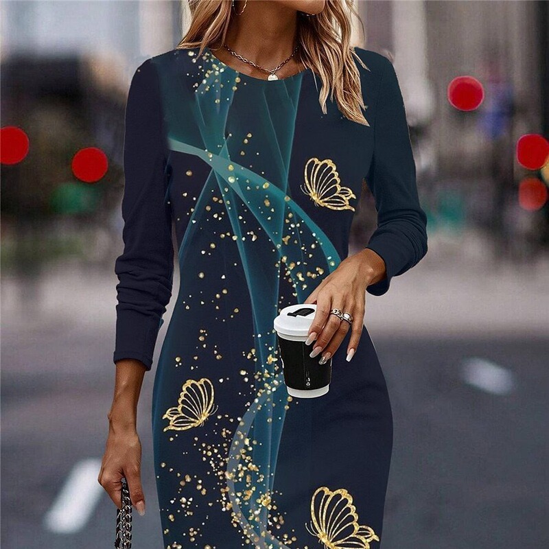 Cross-border source factory women's Christmas dress sweatshirt dress fashion outdoor Christmas