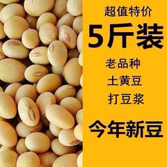 新农家笨黄豆5斤椭圆形黄豆做豆腐土黄豆 打豆浆大豆批发1斤批发