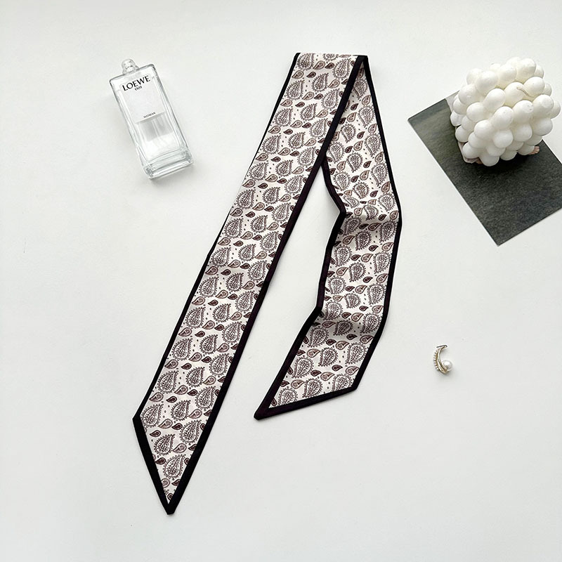 Correa de cabello femenina temperamento coreano retro bufandas de anacaju largo trenzado decoración de cabello correa de pañuelo bufandas de seda multifacé tocado