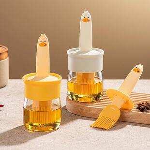 Silicone oil brush with bottle Kitchen pancake brush oil brush household high temperature resistant brush honey bottle seasoning bottle barbecue brush