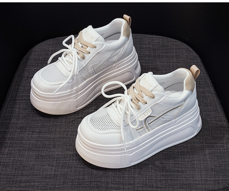 Giày sneaker nữ đế dày tăng chiều cao phong cách thể thao nhẹ — Tím 5057, Mơ 5057 chi tiết 14