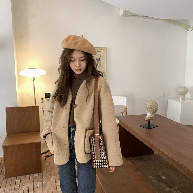 Плащевка- Velvet короткая куртка сезона Demi- Velvet Short Jacket, стиль Chanel, свободный крой для подростков, размеры S–3XL