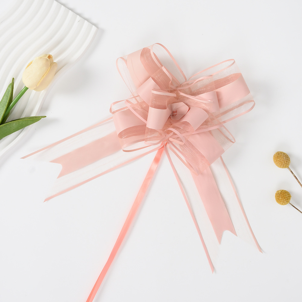 Transfronterizo grande 70 suya nieve arco mano embalaje de regalos de flores decoración de actividades de Navidad dibujar cinta de flores