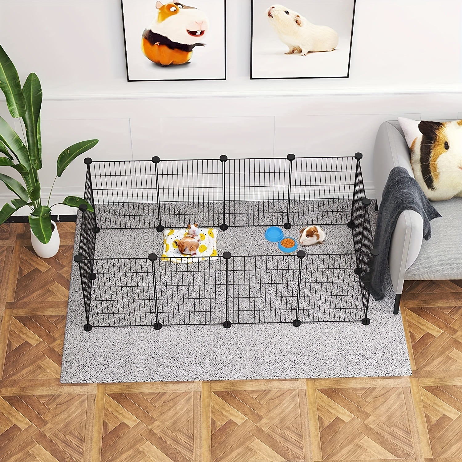 12 Panel diy Metal Pet Playpen Iron Exercise Cage for Small