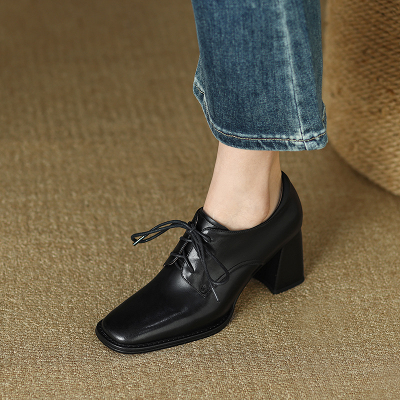 CHIKO Kyah Square Toe Block Heels Oxfords Shoes