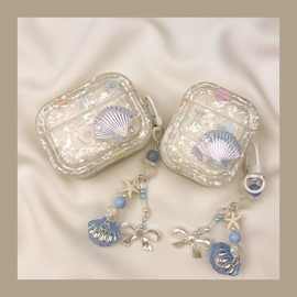 海底世界立体贝壳适用苹果airpods pro2代3代4代蓝牙耳机壳保护套