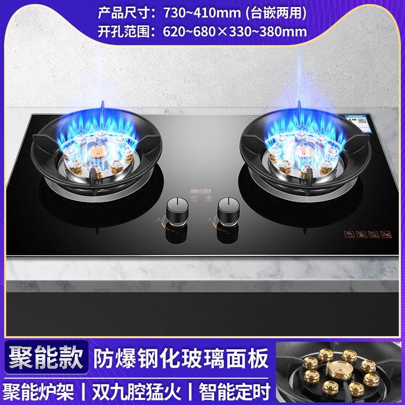 卸売 Royalstar ガスストーブダブルストーブ家庭用天然ガスガスストーブ埋め込み液化ガス省エネ強火|undefined